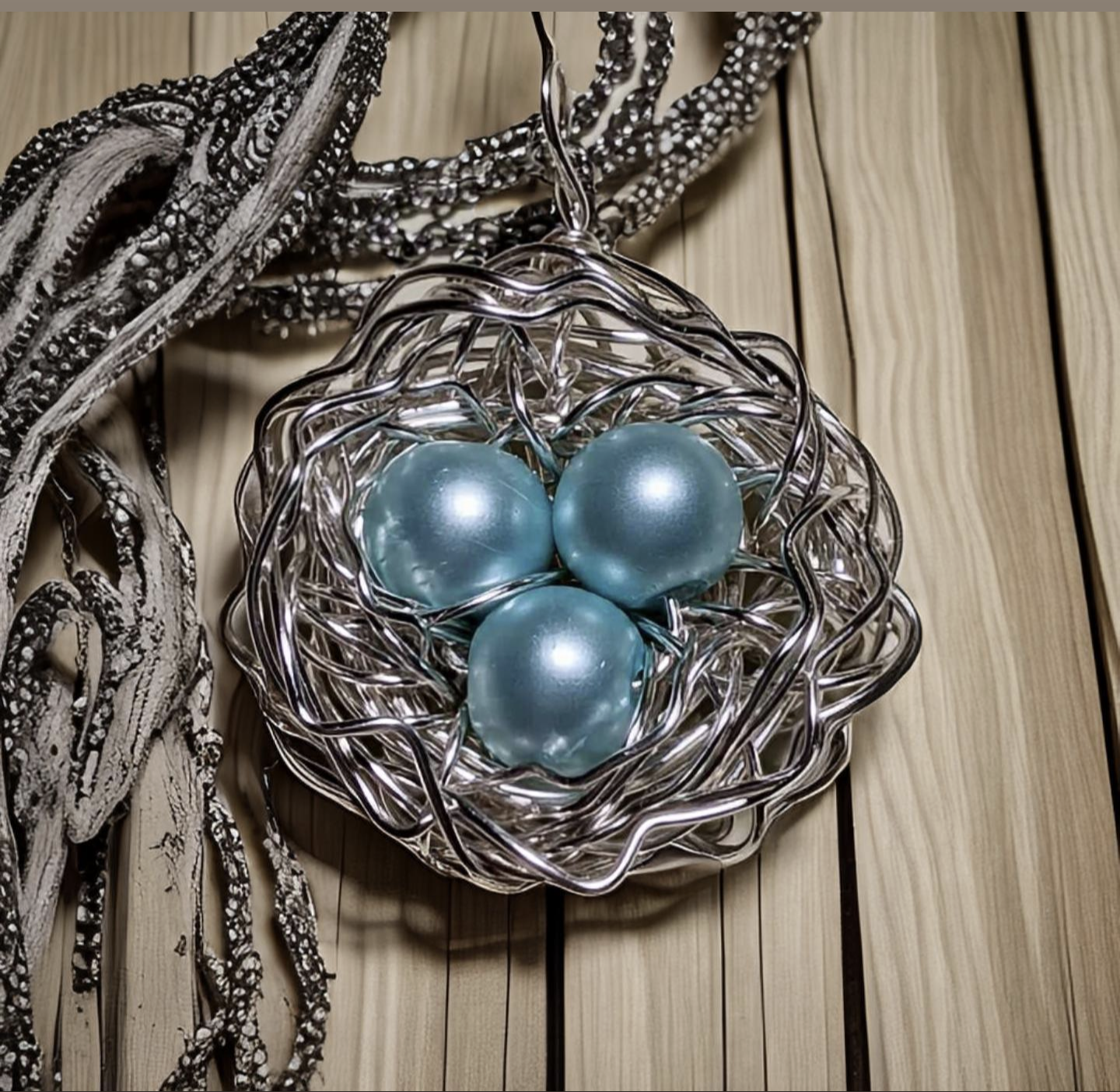 Buy Bird Nest Necklace Gold Bird Nest Pendant Vintage Style Pendant Gold  Nest Justbeaditbydrue Online in India - Etsy